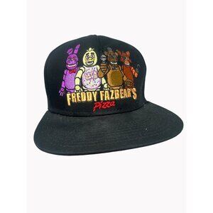 Freddy Fazbear pizza snapback hat five nights at freddy's fnaf black cap 2016